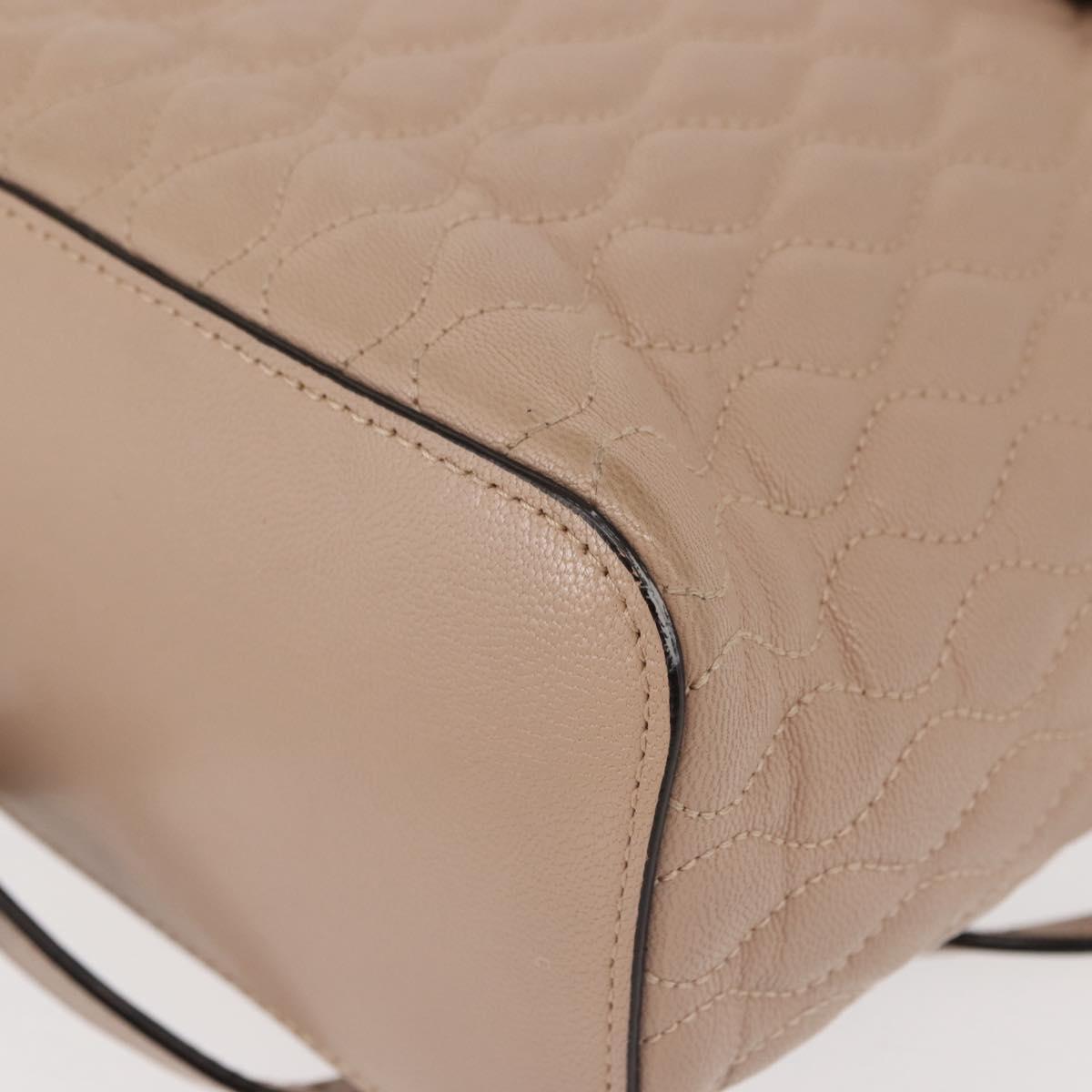 BALLY Backpack Leather Pink Silver Auth 148244