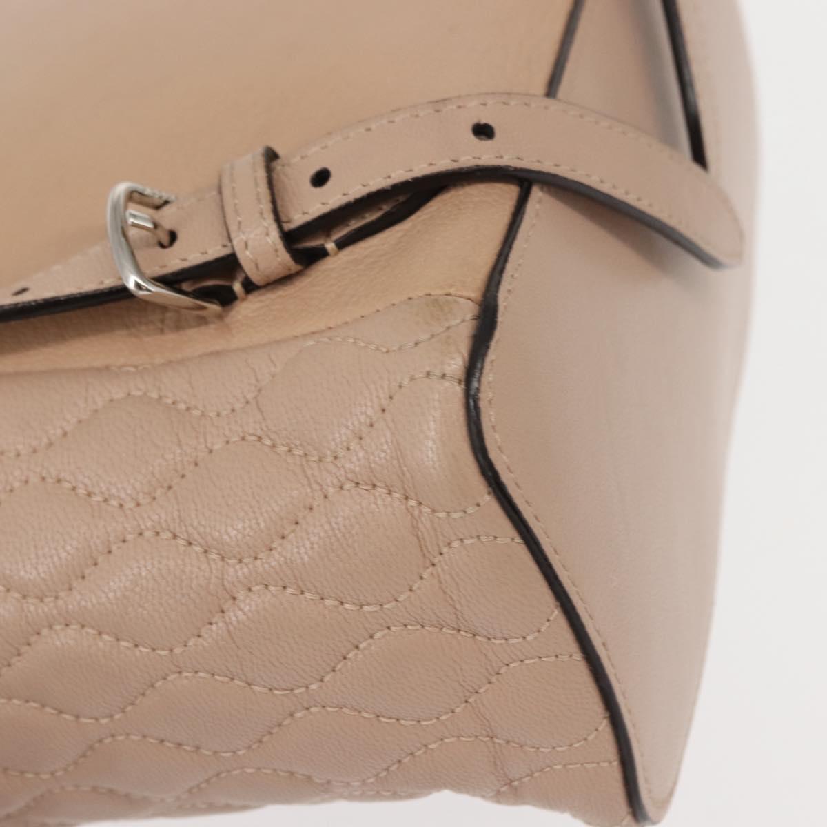 BALLY Backpack Leather Pink Silver Auth 148244