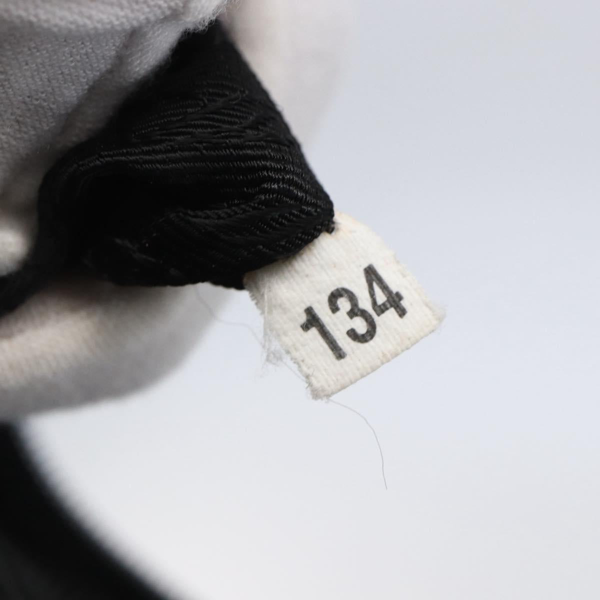 PRADA Shoulder Bag Nylon Black Silver Auth 148246