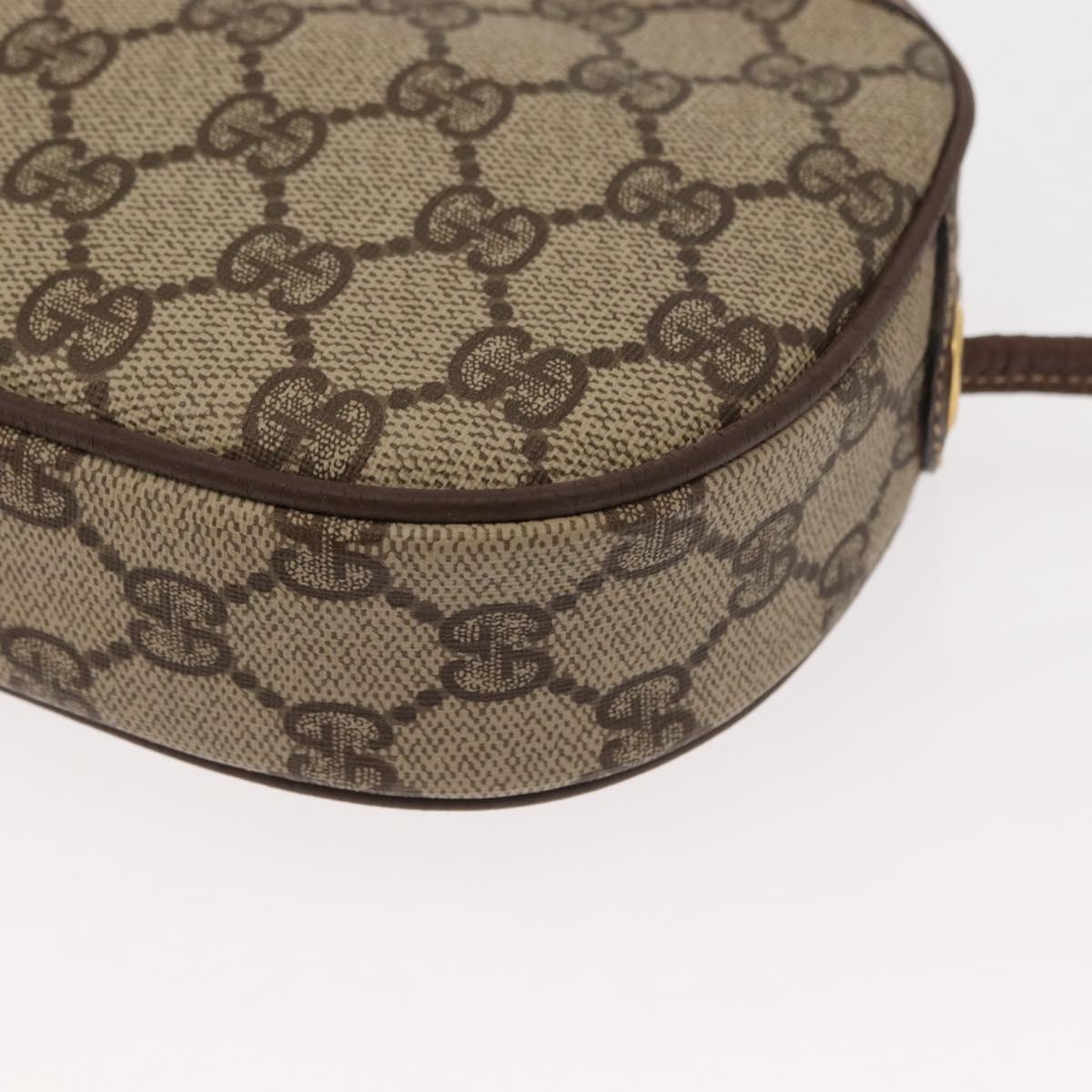 GUCCI GG Supreme Web Sherry Line Bag PVC Beige 007 58 6112 4023 Auth 148252