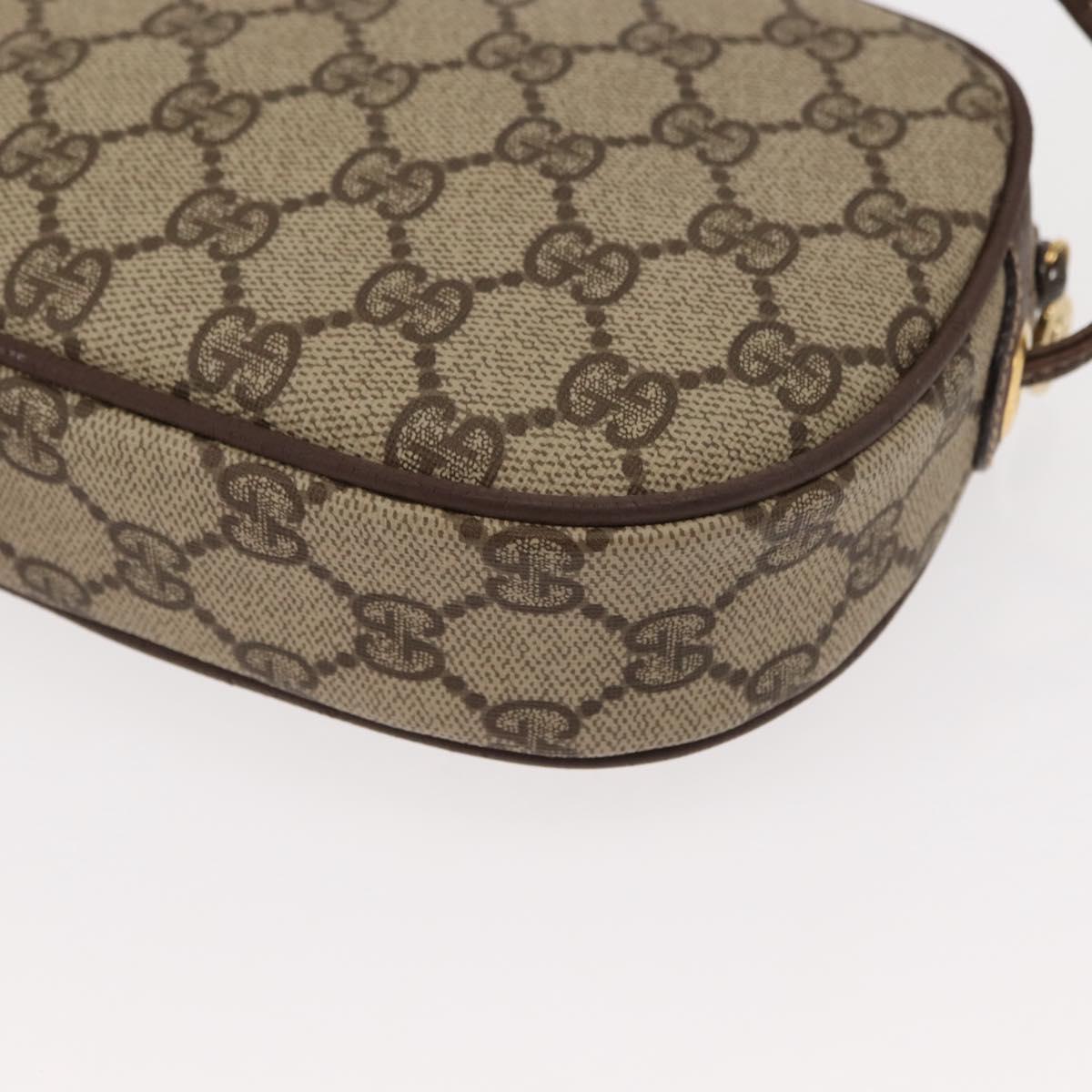 GUCCI GG Supreme Web Sherry Line Bag PVC Beige 007 58 6112 4023 Auth 148252