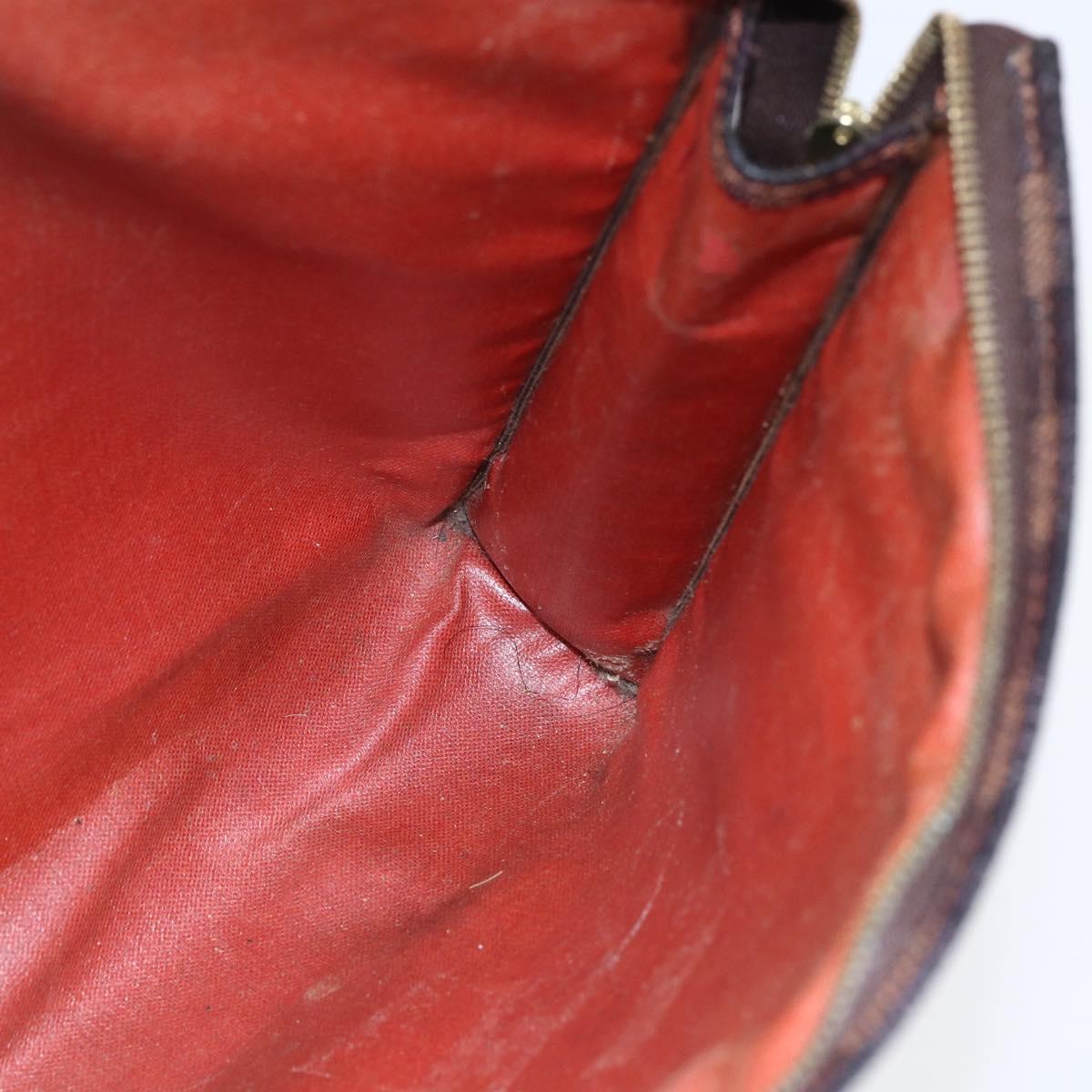 LOUIS VUITTON Damier Ebene Poche Toilette 26 Pouch N47543 LV Auth 148255