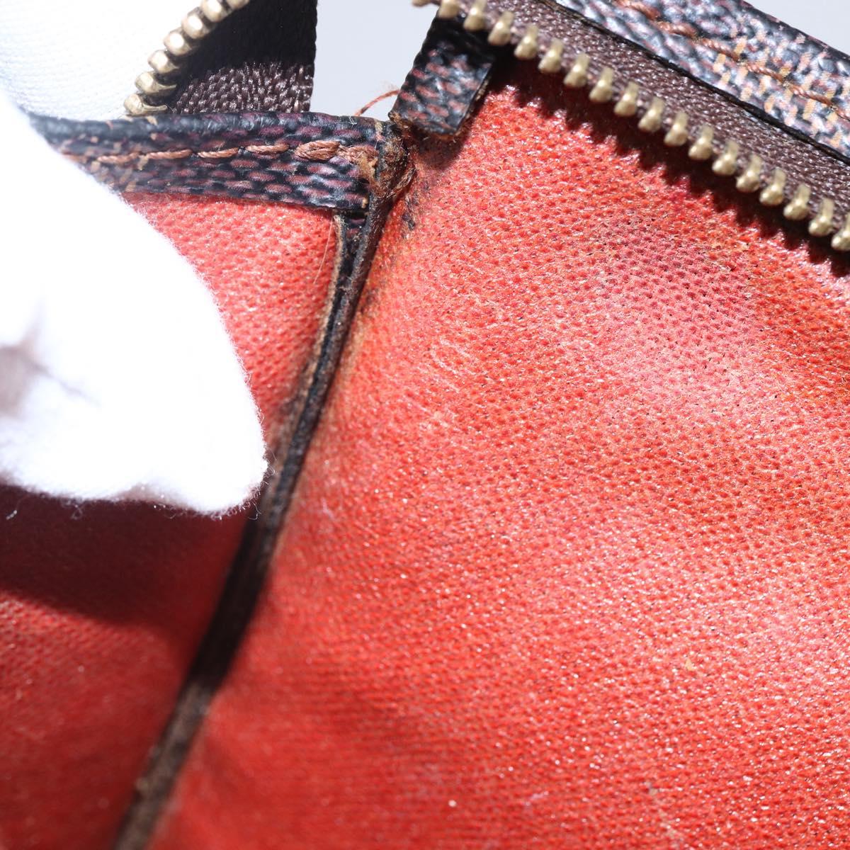 LOUIS VUITTON Damier Ebene Poche Toilette 26 Pouch N47543 LV Auth 148255