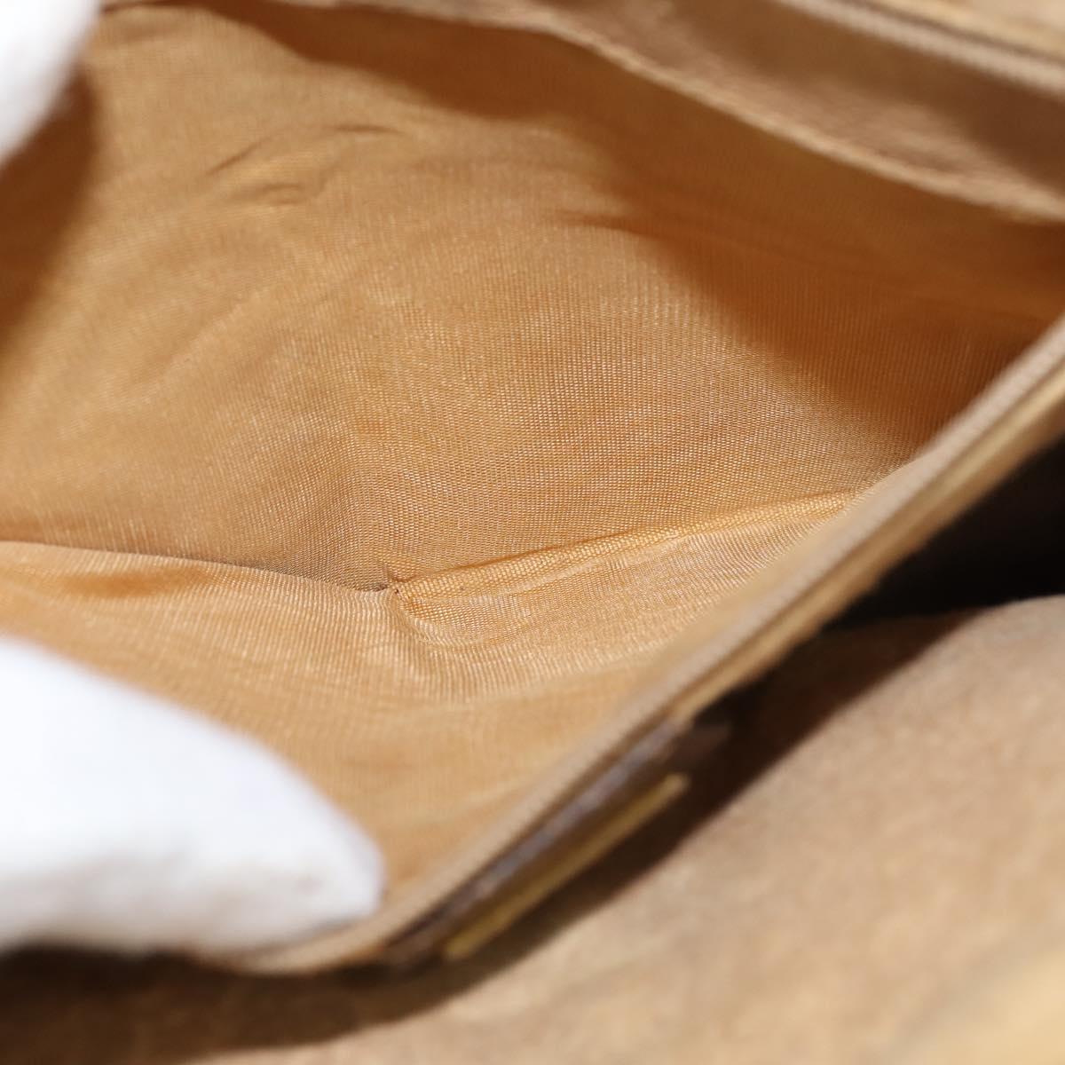 GUCCI GG Supreme Web Sherry Line Shoulder Bag PVC Beige Red Auth 148262