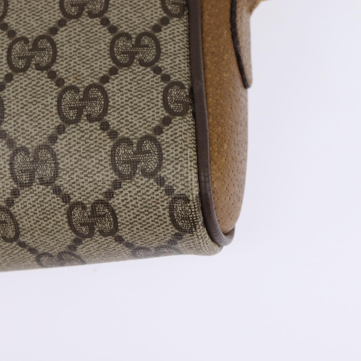 GUCCI GG Supreme Web Sherry Line Shoulder Bag PVC Beige 116 02 089 Auth 148264