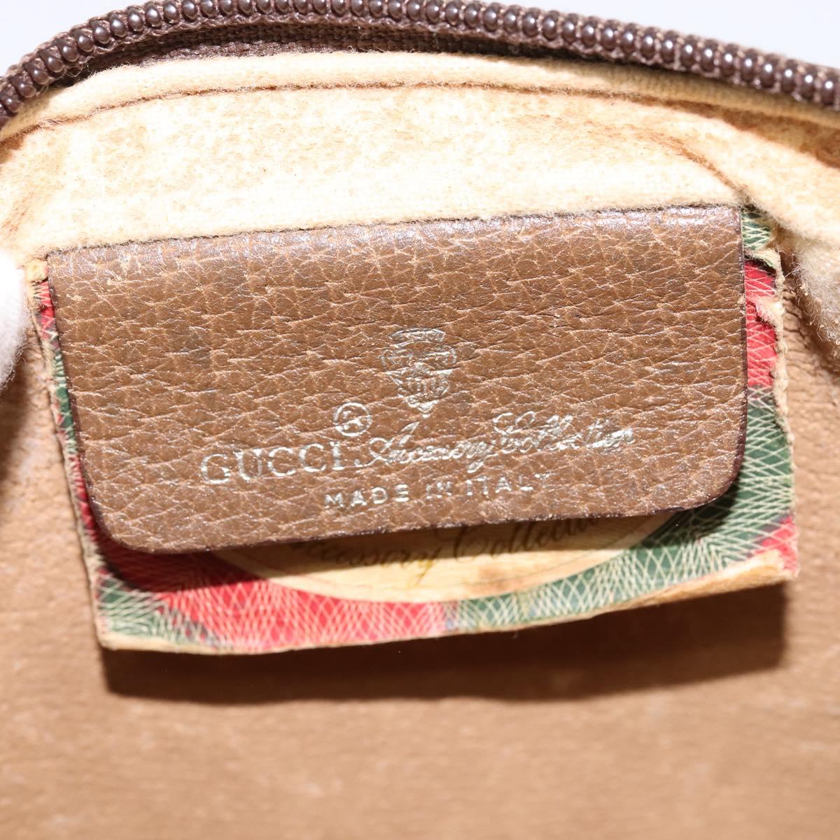 GUCCI GG Supreme Web Sherry Line Shoulder Bag PVC Beige 116 02 089 Auth 148264