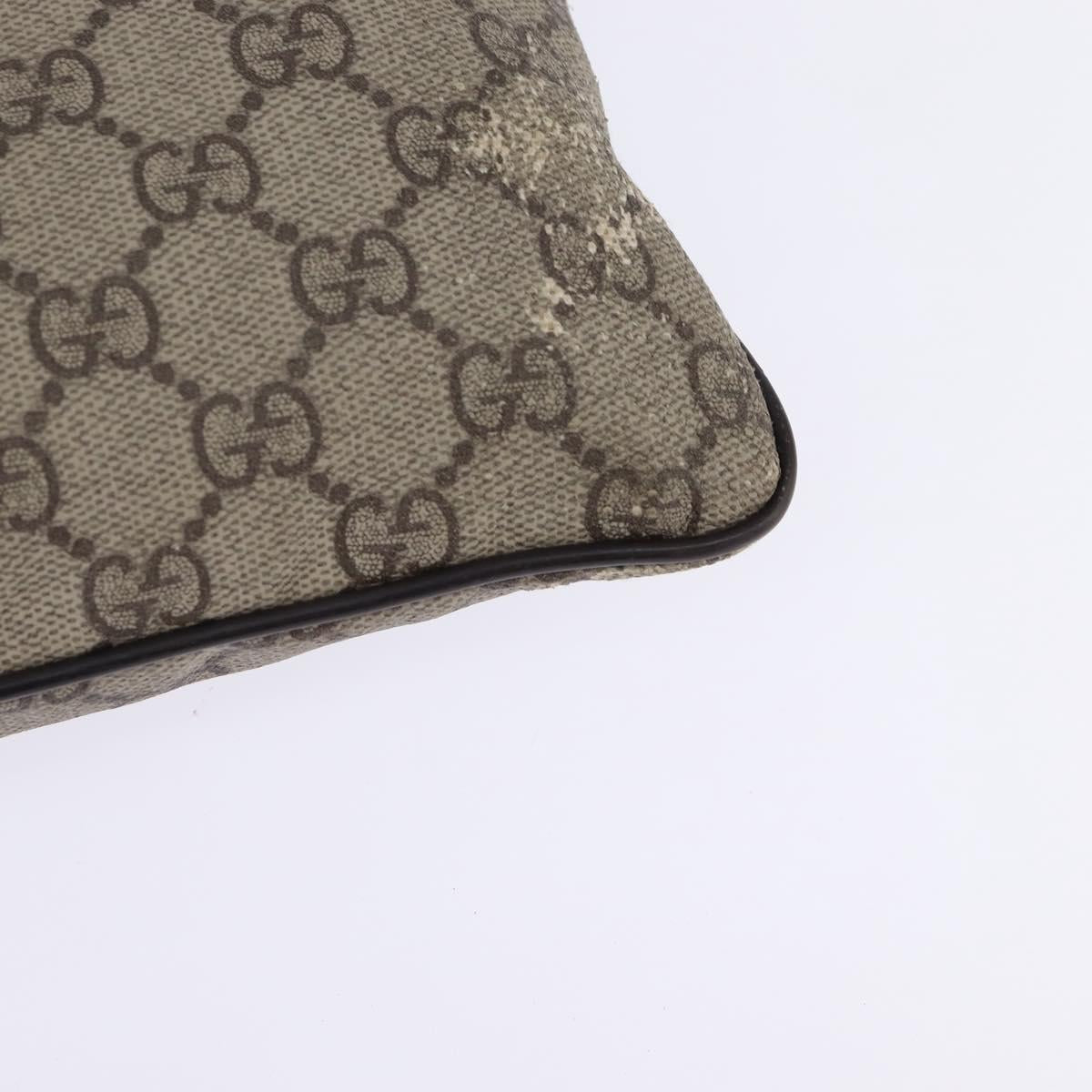 GUCCI GG Supreme Shoulder Bag PVC Beige 141626 Auth 148265