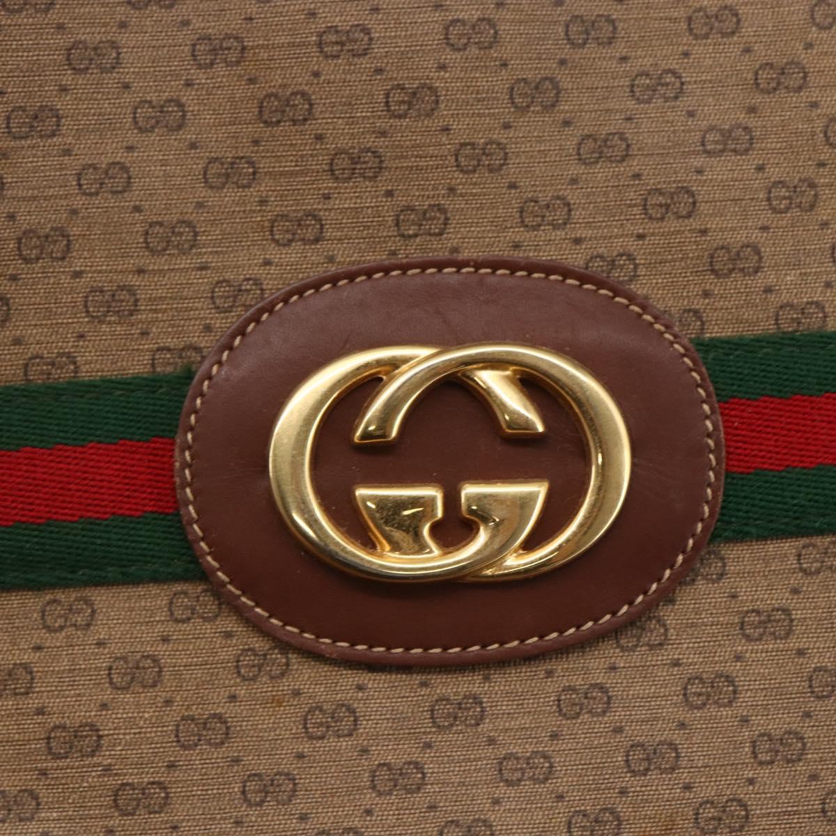 GUCCI Micro GG Supreme Web Sherry Line Bag PVC Beige 002 123 0131 Auth 148270