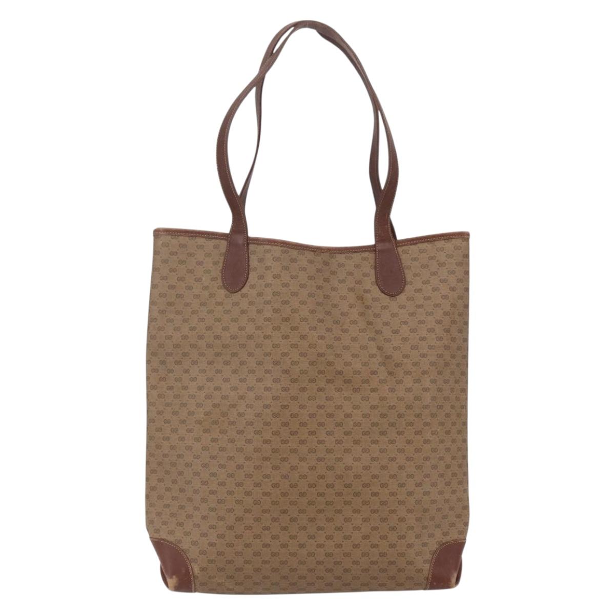 GUCCI Micro GG Supreme Web Sherry Line Bag PVC Beige 002 123 0131 Auth 148270