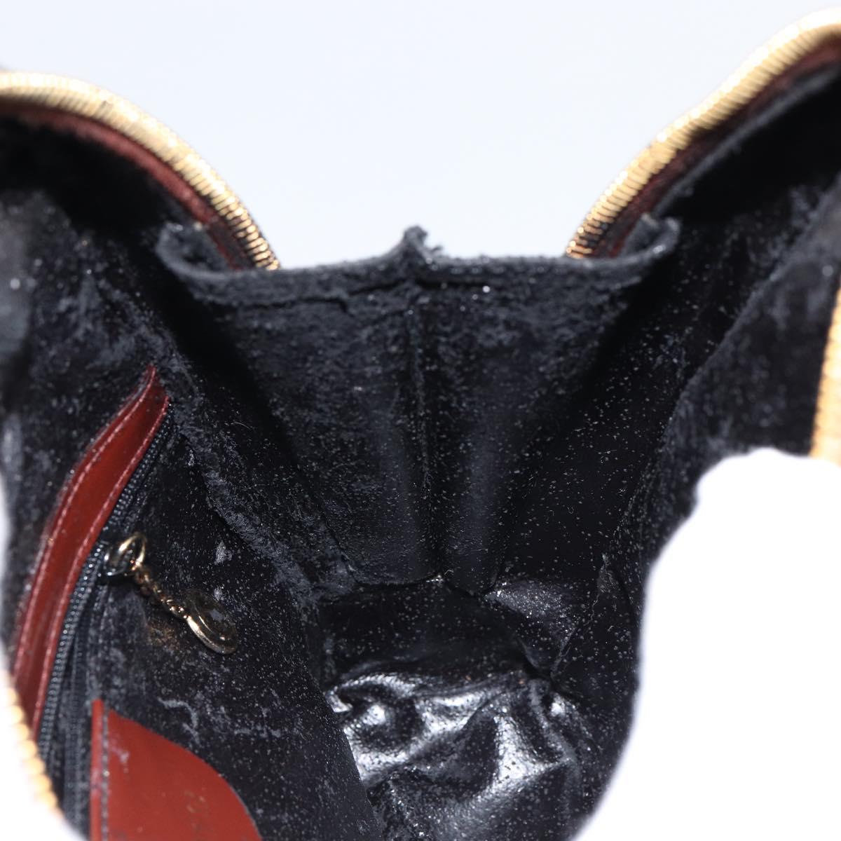 GUCCI Bamboo Body Bag Patent leather Brown Gold 003 3444 0127 Auth 148277