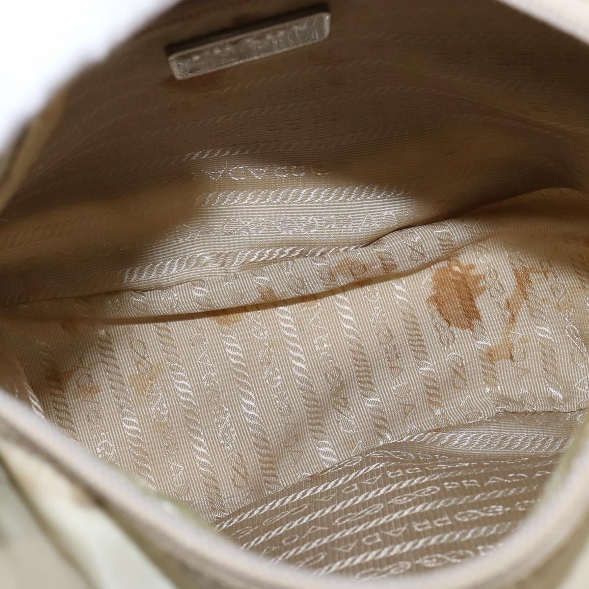 PRADA Shoulder Bag Nylon Ivory Auth 148280