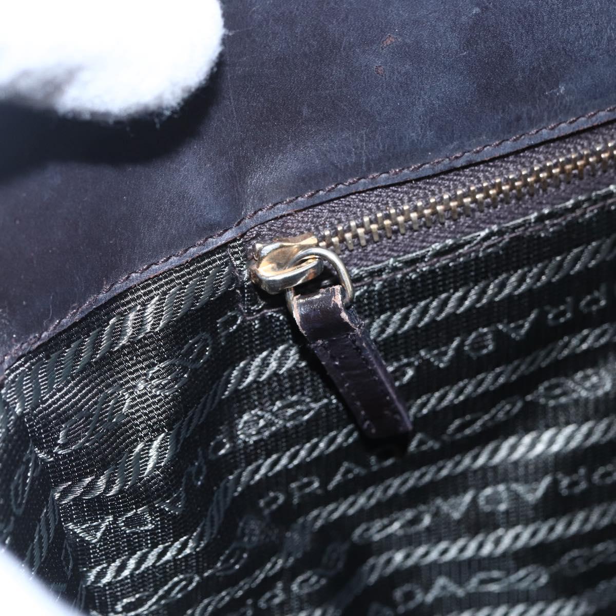 PRADA Tote Bag Nylon Khaki Gold Auth 148282