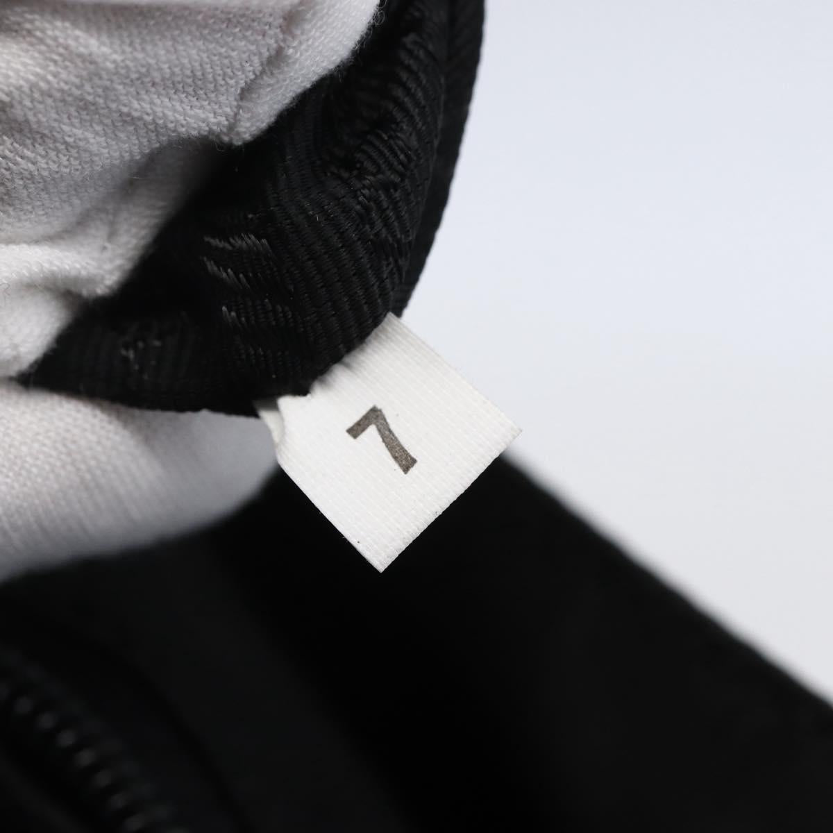 PRADA Chain Shoulder Bag Nylon Black Gold Auth 148283