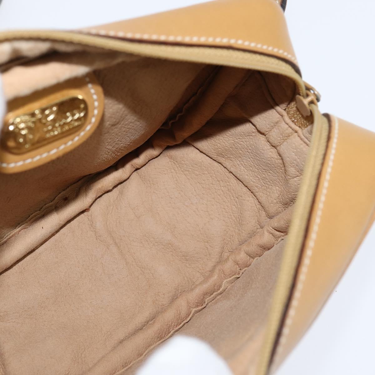 GUCCI Micro GG Supreme Shoulder Bag PVC Beige Gold 007 067 0523 Auth 148285