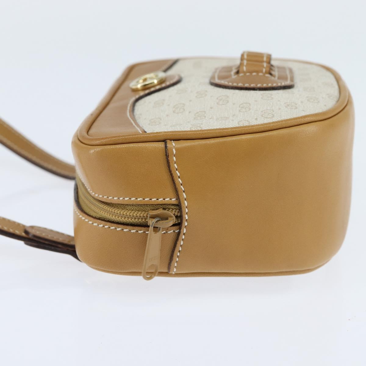 GUCCI Micro GG Supreme Shoulder Bag PVC Beige Gold 007 067 0523 Auth 148285