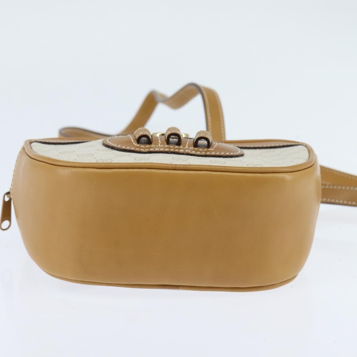 GUCCI Micro GG Supreme Shoulder Bag PVC Beige Gold 007 067 0523 Auth 148285