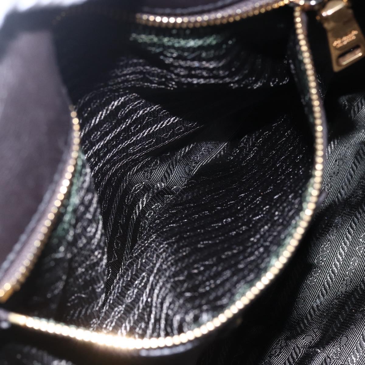 PRADA Hand Bag Nylon 2way Khaki Gold Auth 148290