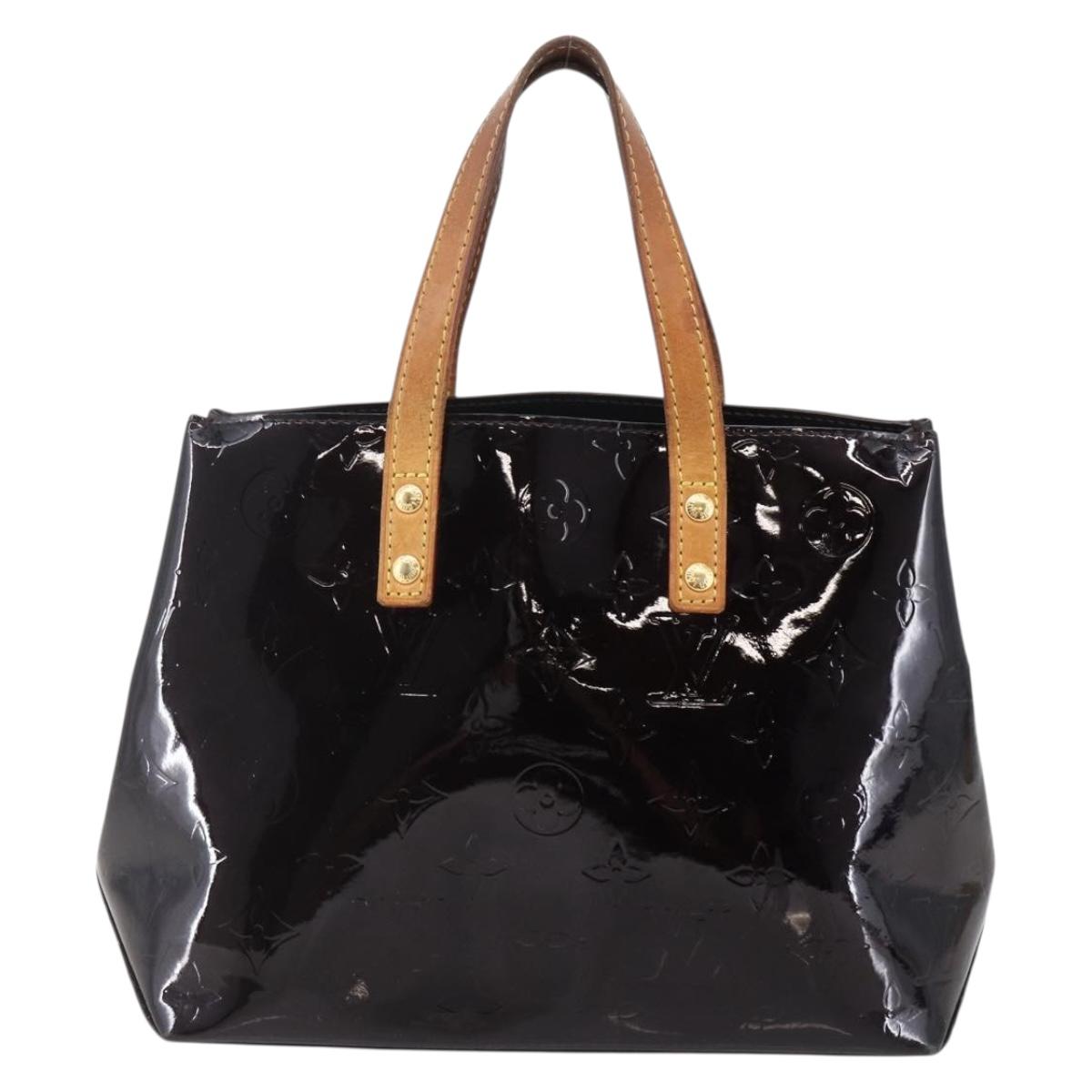 LOUIS VUITTON Monogram Vernis Reade PM Hand Bag Amarante M91993 LV Auth 148294