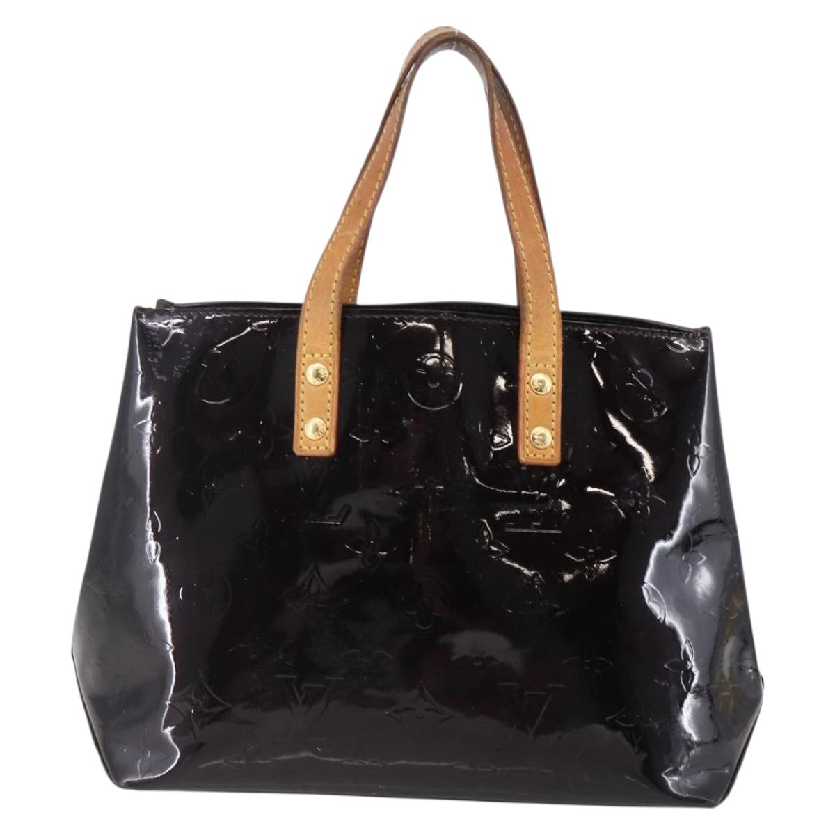 LOUIS VUITTON Monogram Vernis Reade PM Hand Bag Amarante M91993 LV Auth 148294