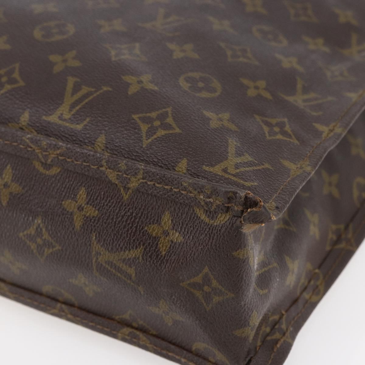 LOUIS VUITTON Monogram Sac Plat Hand Bag M51140 LV Auth 148311