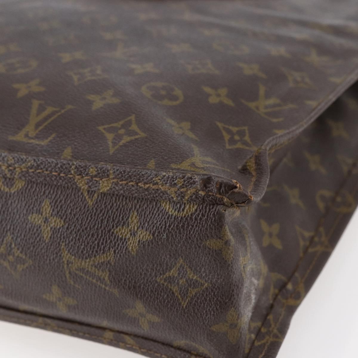 LOUIS VUITTON Monogram Sac Plat Hand Bag M51140 LV Auth 148311