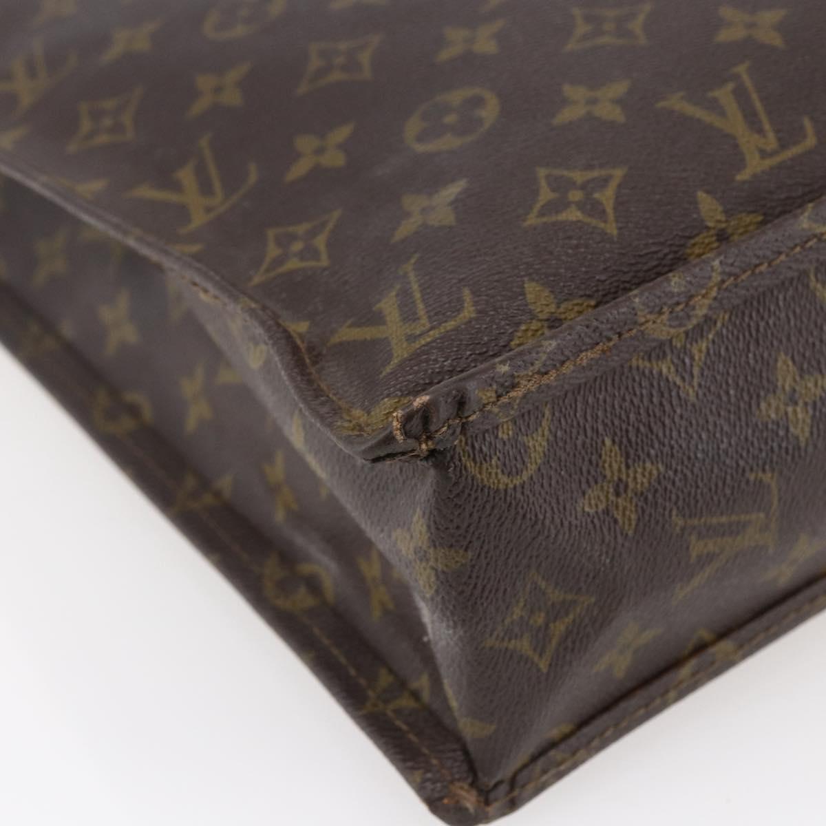 LOUIS VUITTON Monogram Sac Plat Hand Bag M51140 LV Auth 148311