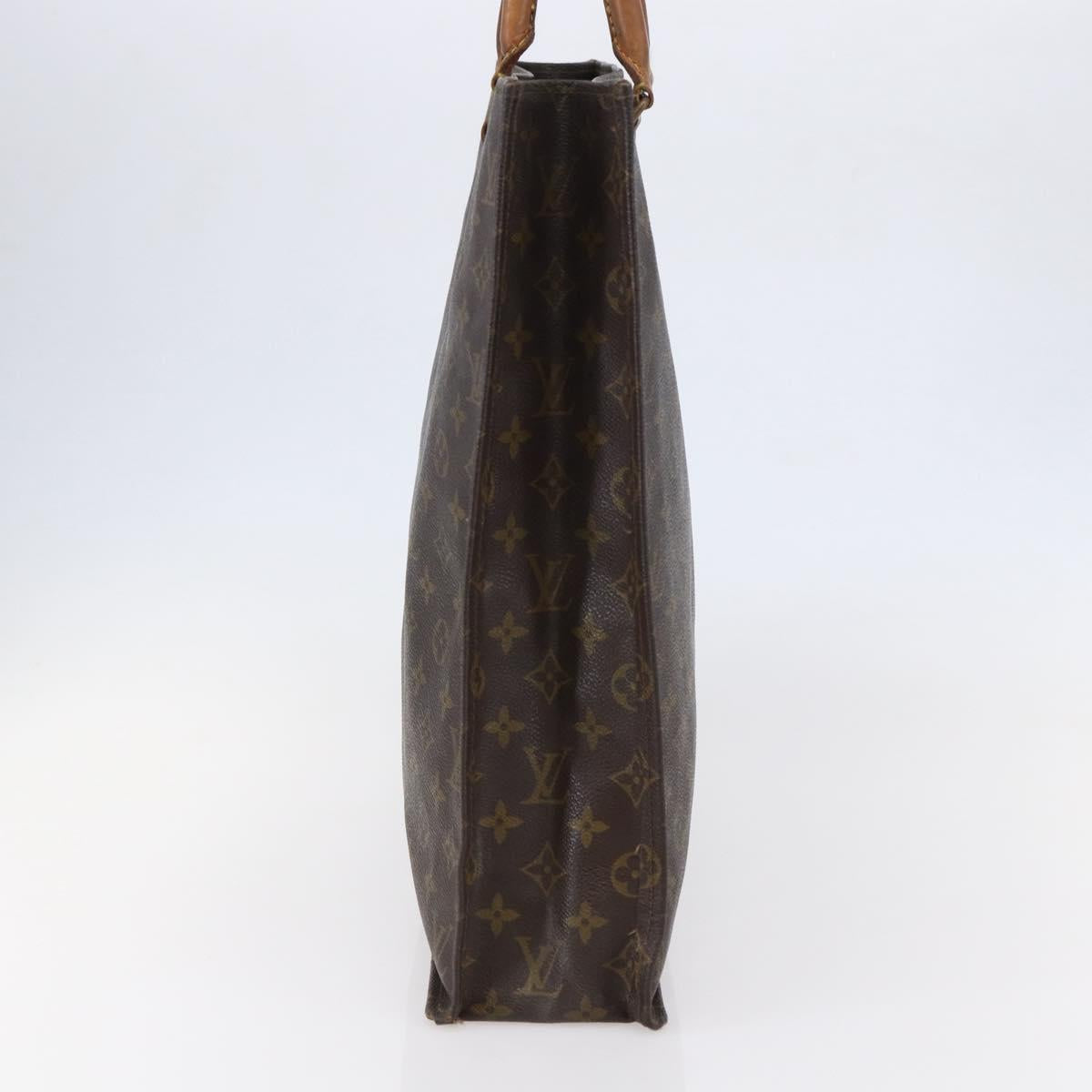 LOUIS VUITTON Monogram Sac Plat Hand Bag M51140 LV Auth 148311