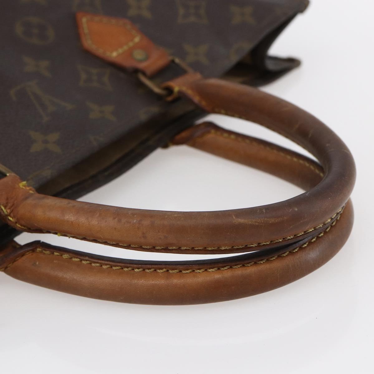 LOUIS VUITTON Monogram Sac Plat Hand Bag M51140 LV Auth 148311