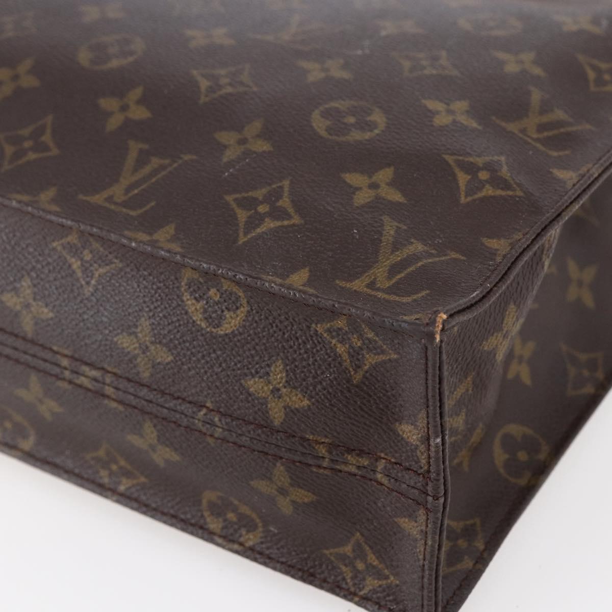 LOUIS VUITTON Monogram Sac Plat Hand Bag M51140 LV Auth 148312