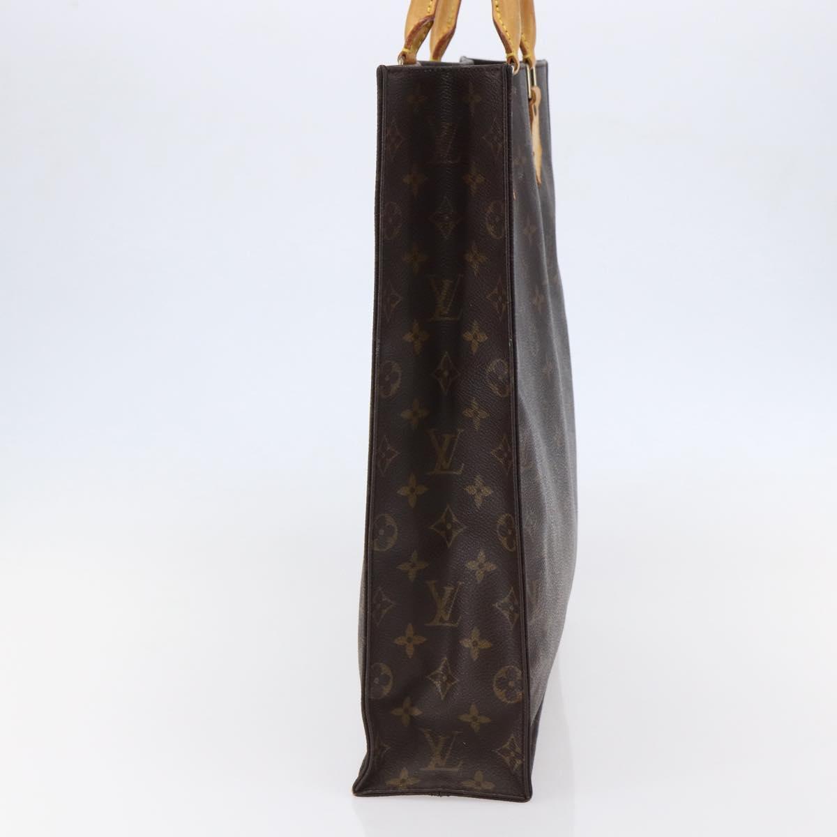 LOUIS VUITTON Monogram Sac Plat Hand Bag M51140 LV Auth 148312