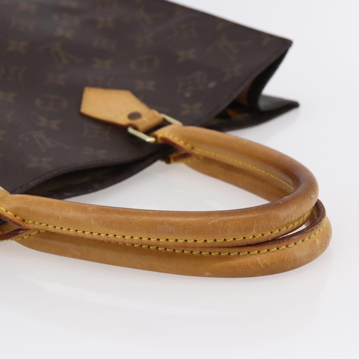 LOUIS VUITTON Monogram Sac Plat Hand Bag M51140 LV Auth 148312