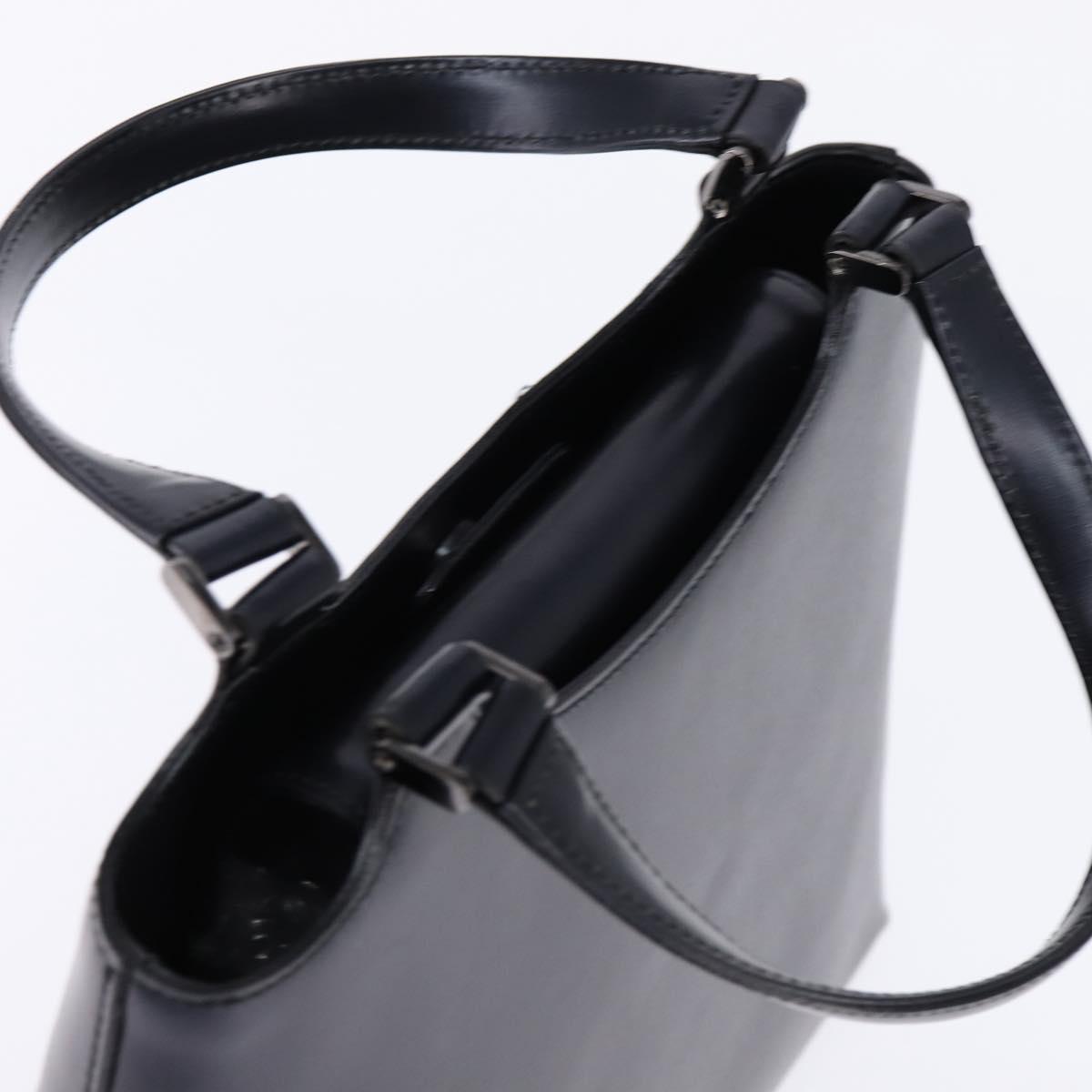 GIVENCHY Hand Bag Leather Navy Auth 148313