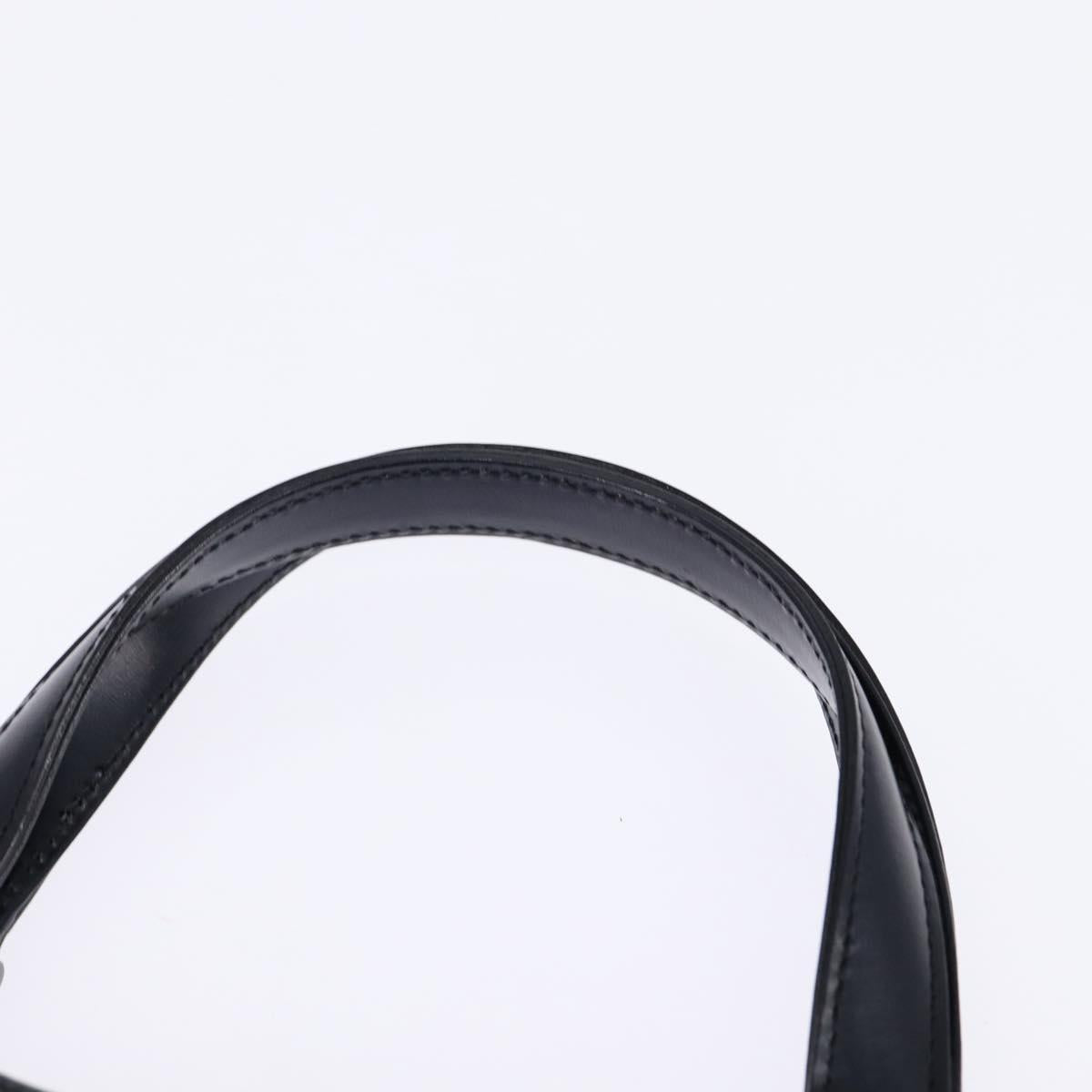 GIVENCHY Hand Bag Leather Navy Auth 148313