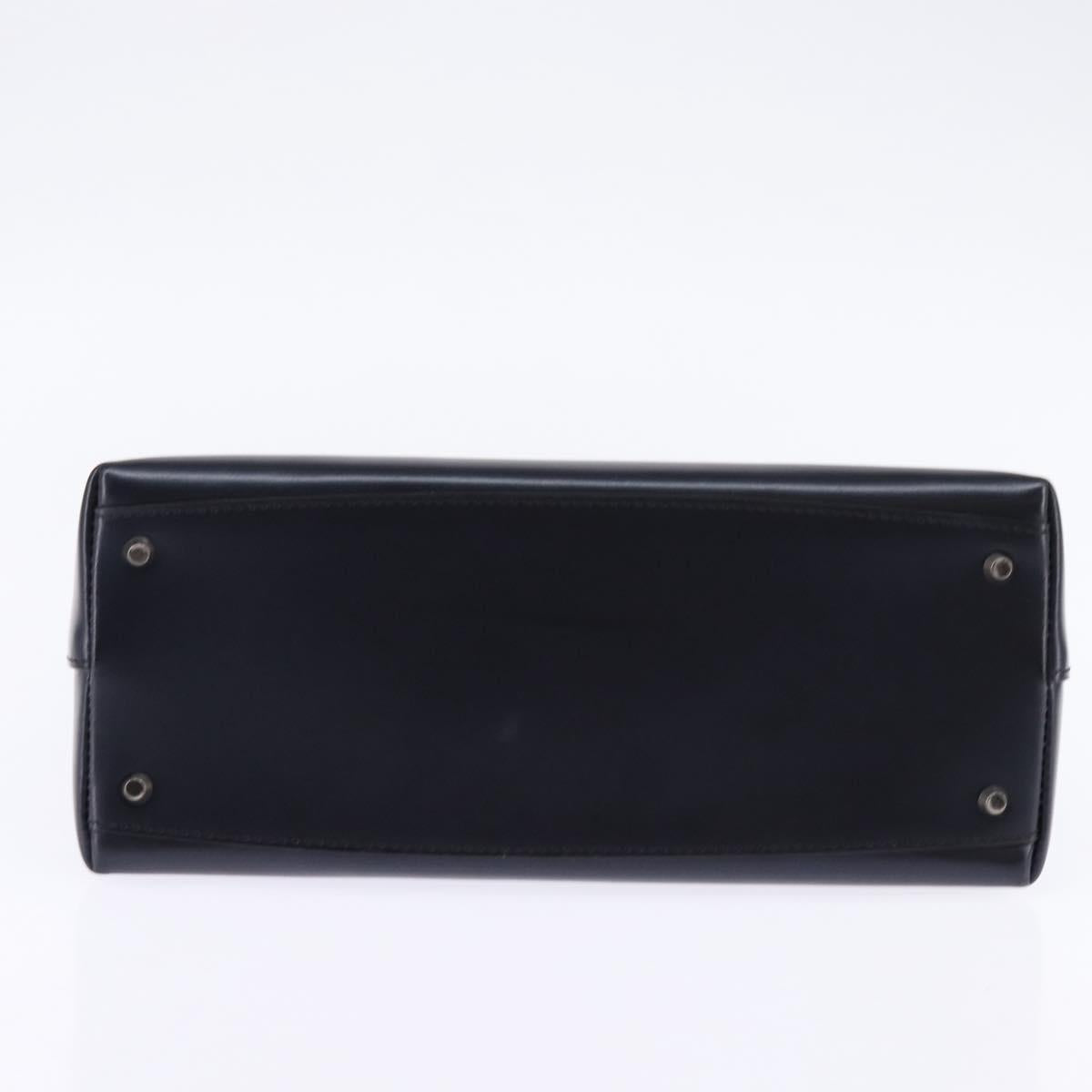 GIVENCHY Hand Bag Leather Navy Auth 148313