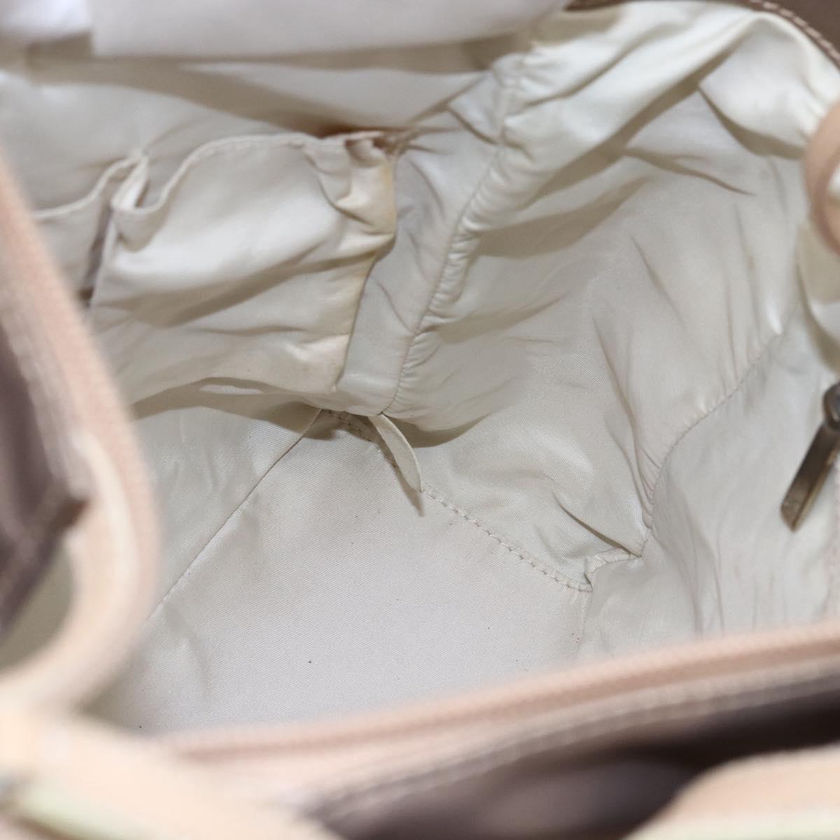 CHANEL Paris Biarritz PM Tote Bag Coated Canvas Gold CC Auth 148314