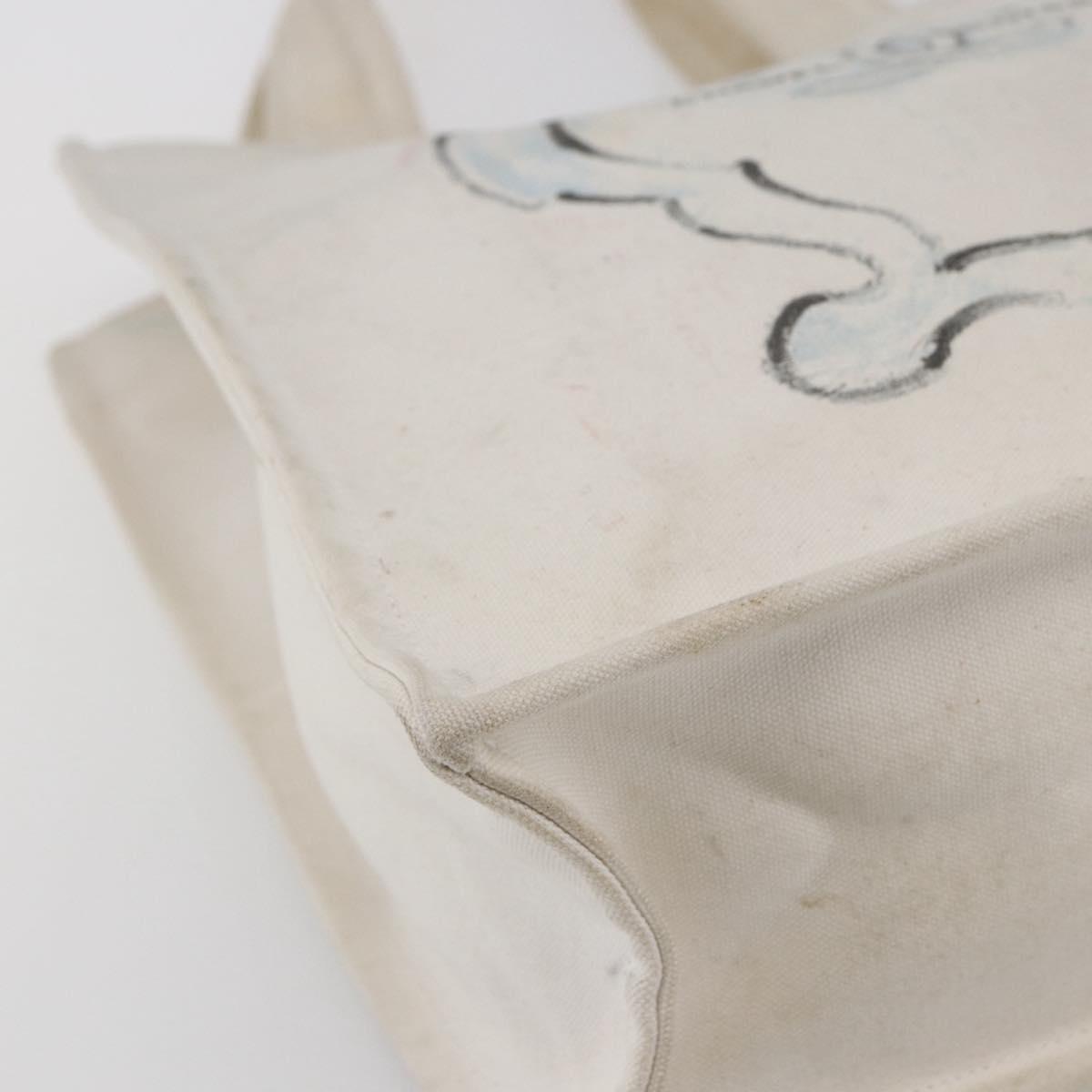 CHANEL Cruise line Miami Tote Bag Canvas Beige CC Auth 148315