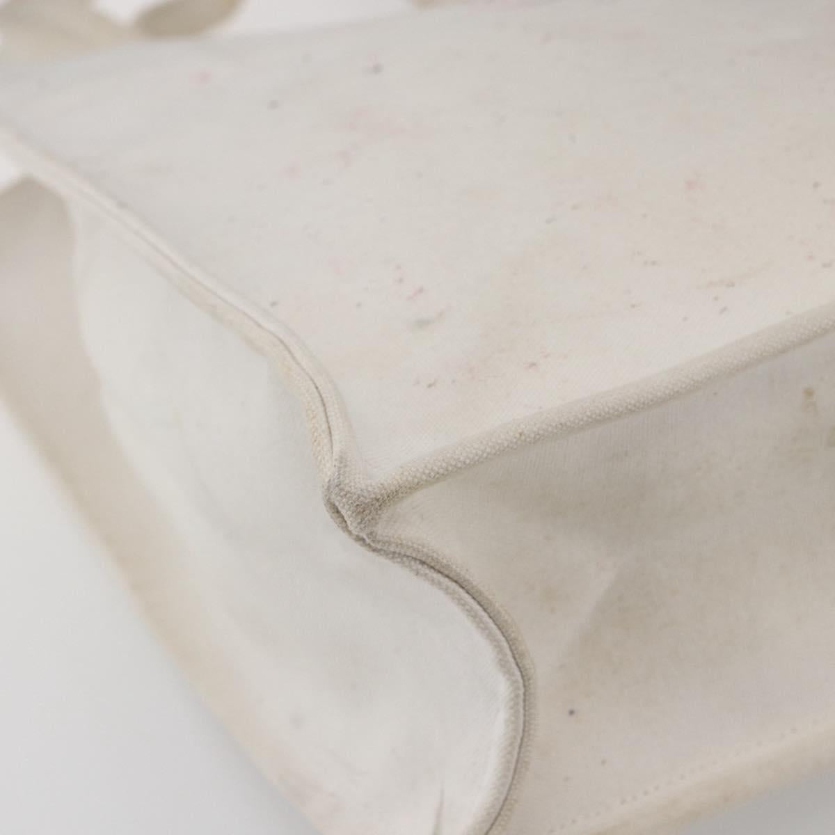 CHANEL Cruise line Miami Tote Bag Canvas Beige CC Auth 148315