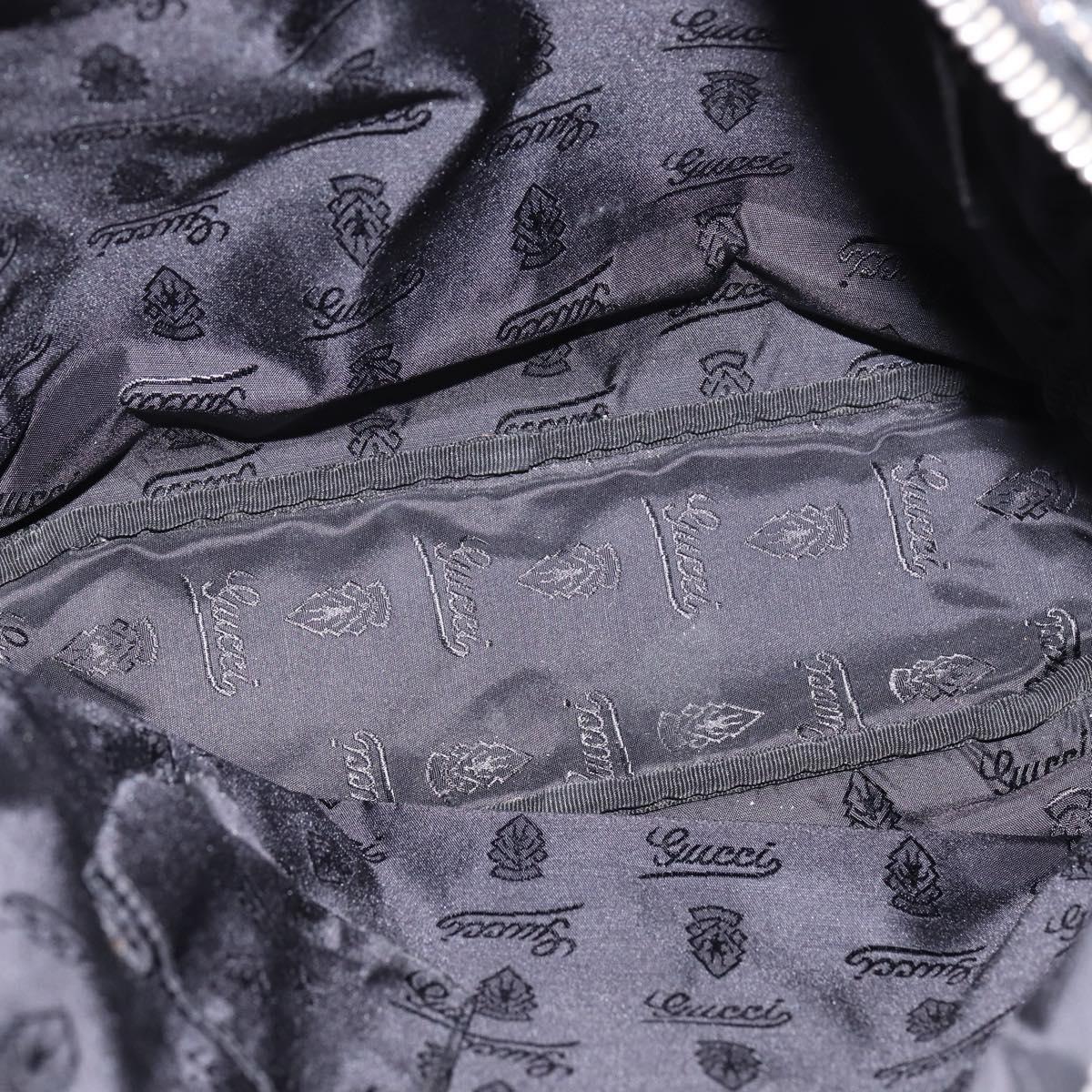 GUCCI Shoulder Bag Leather Black 201451 Auth 148316