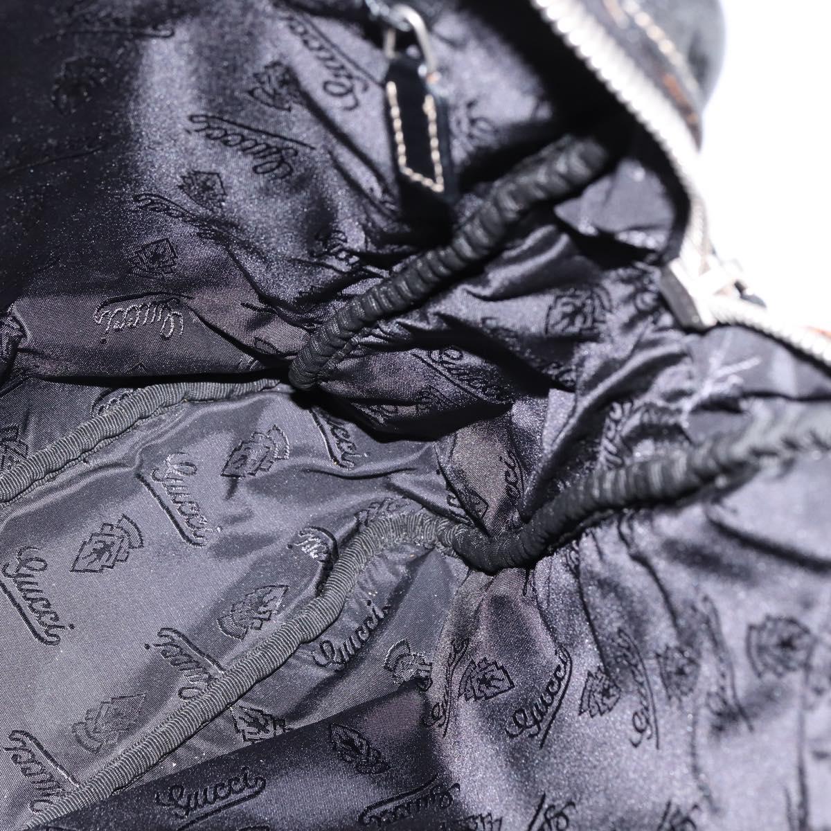 GUCCI Shoulder Bag Leather Black 201451 Auth 148316