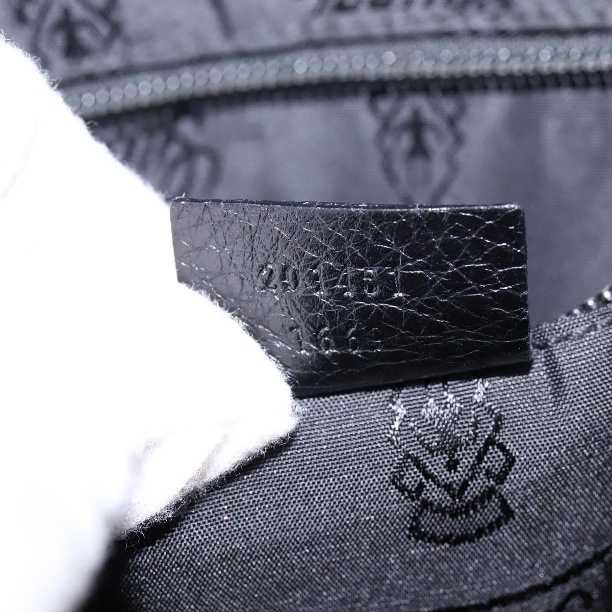 GUCCI Shoulder Bag Leather Black 201451 Auth 148316