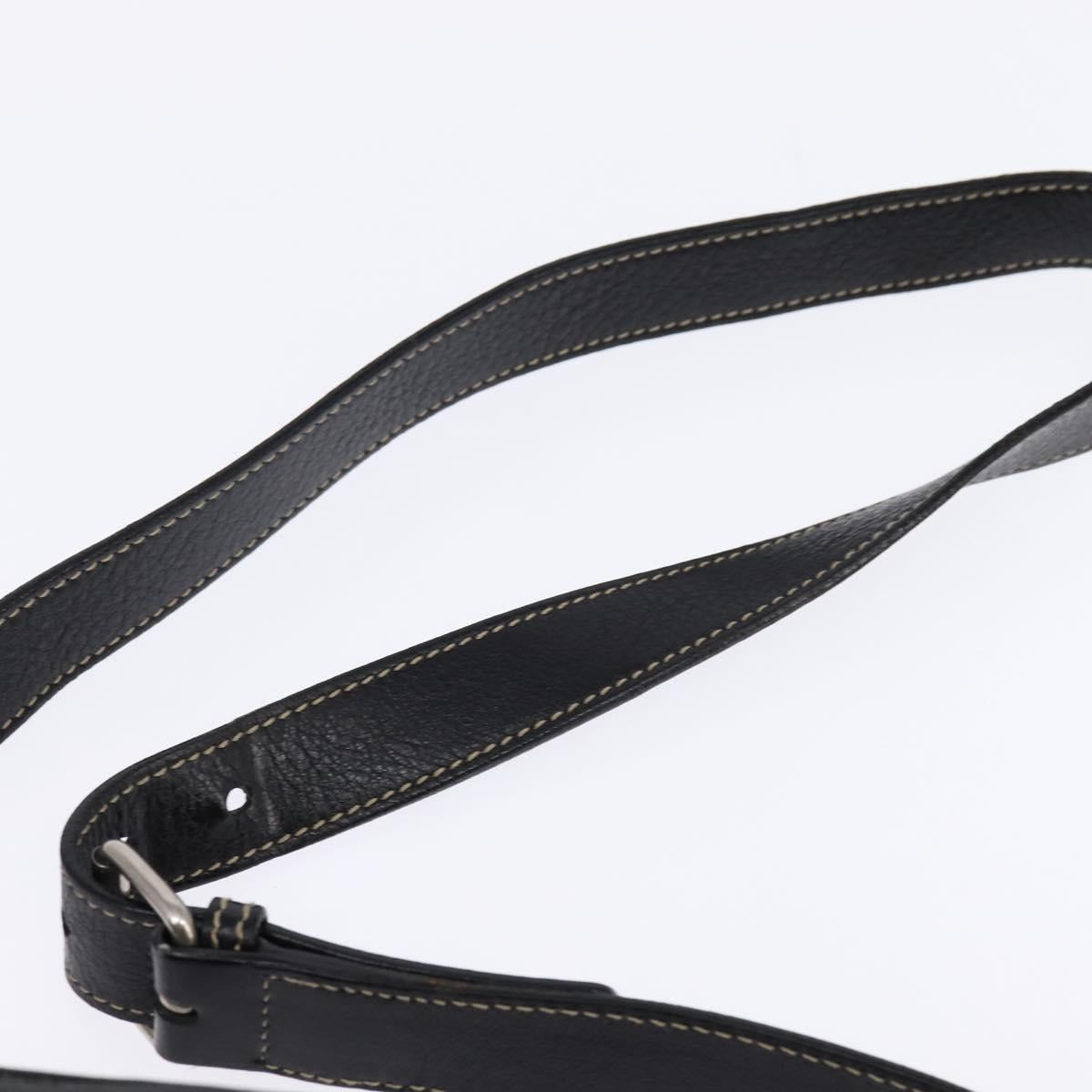 GUCCI Shoulder Bag Leather Black 201451 Auth 148316