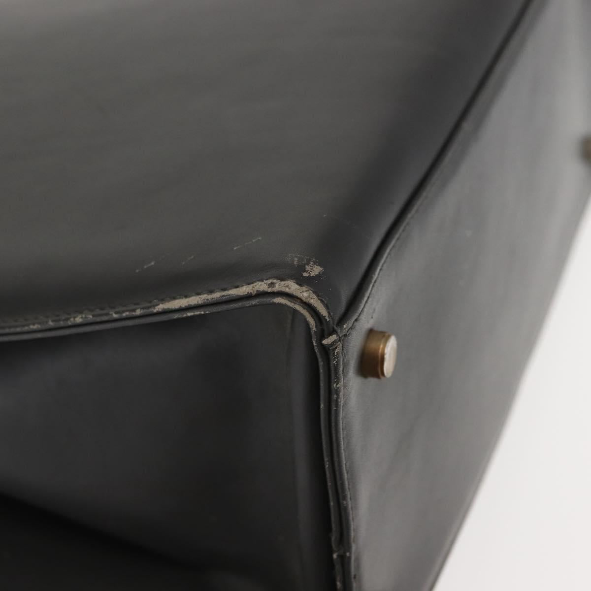 Salvatore Ferragamo Gancini Tote Bag Leather Gray Silver Auth 148318