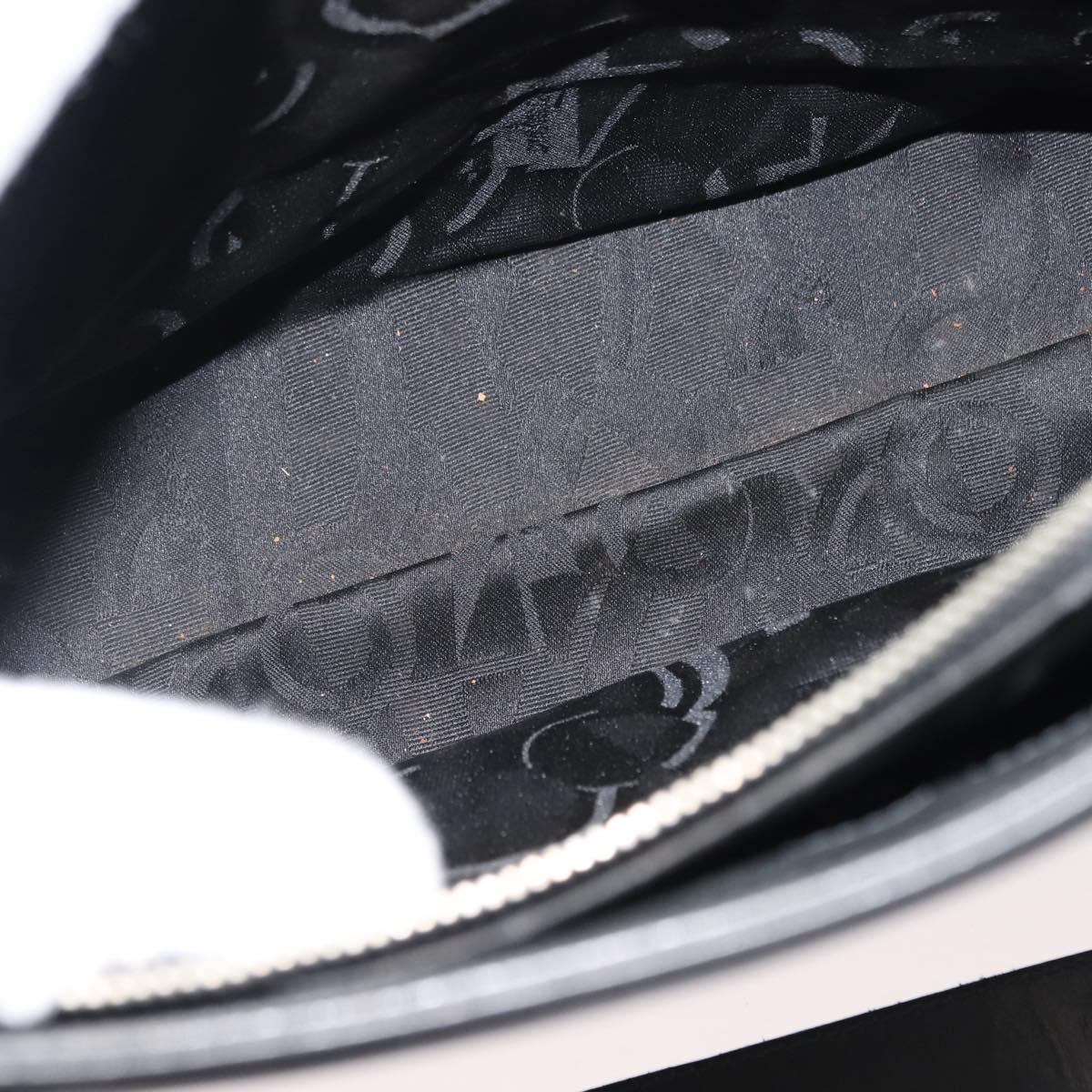 Salvatore Ferragamo Gancini Tote Bag Leather Gray Silver Auth 148318