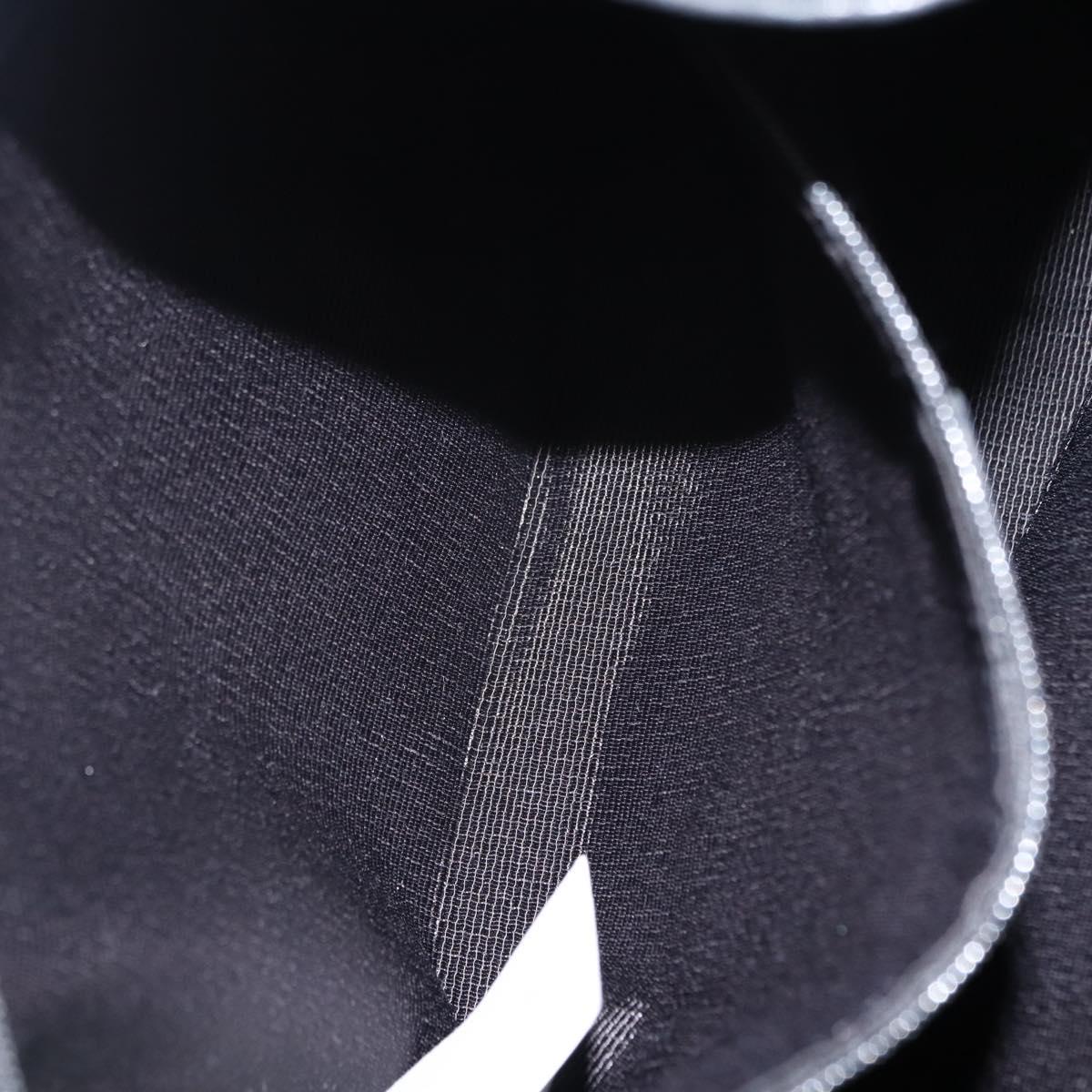 Salvatore Ferragamo Gancini Shoulder Bag Canvas Black Silver Auth 148320