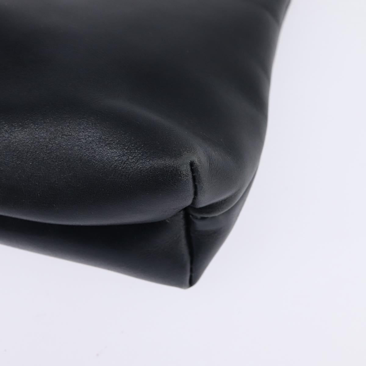 Salvatore Ferragamo Vala Shoulder Bag Leather Navy Gold Auth 148321