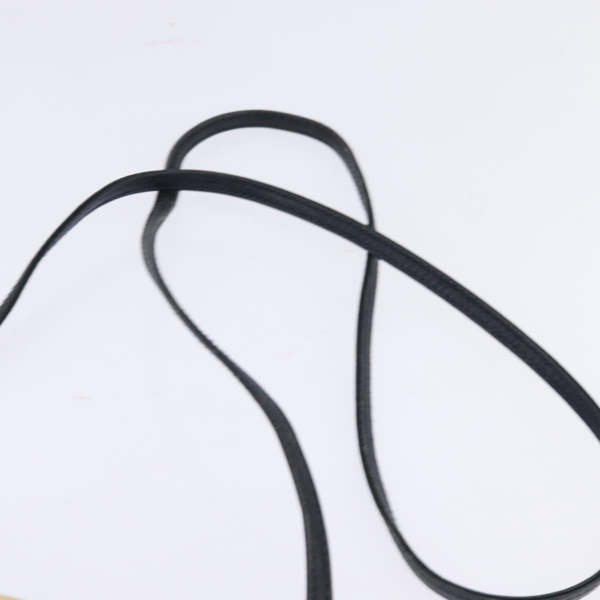 Salvatore Ferragamo Vala Shoulder Bag Leather Navy Gold Auth 148321