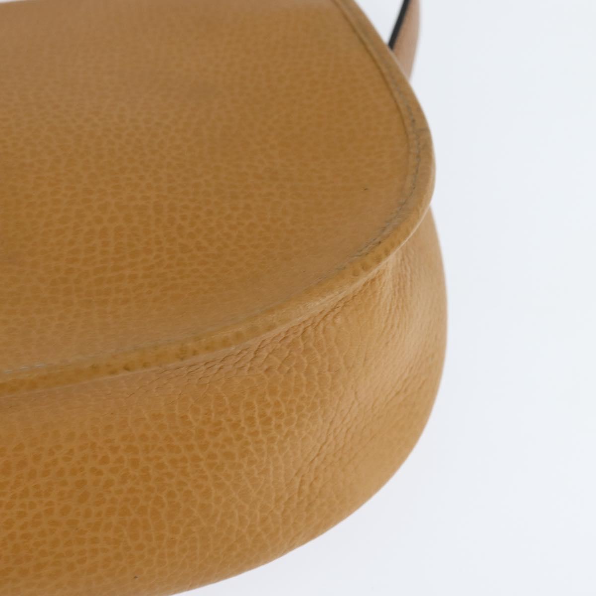 Christian Dior Shoulder Bag Leather Brown Gold Auth 148323