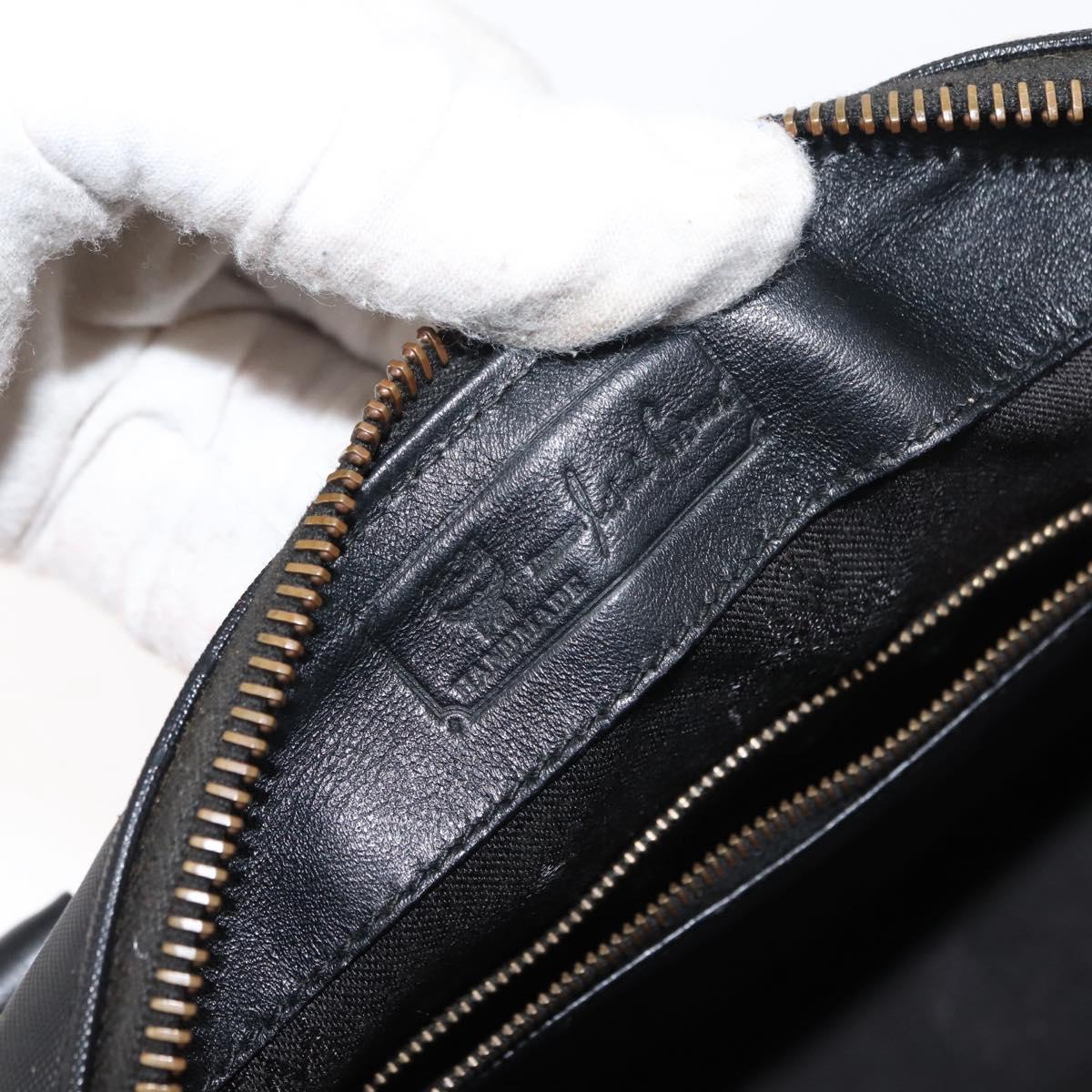 MCM Vicetos Logogram Hand Bag PVC 2way Black Gold Auth 148328