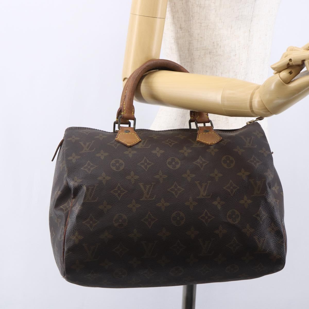 LOUIS VUITTON Monogram Speedy 30 Hand Bag M41526 LV Auth 148329