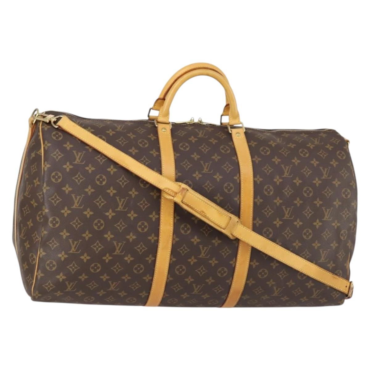 LOUIS VUITTON Monogram Keepall Bandouliere 60 Boston Bag M41412 LV Auth 148346